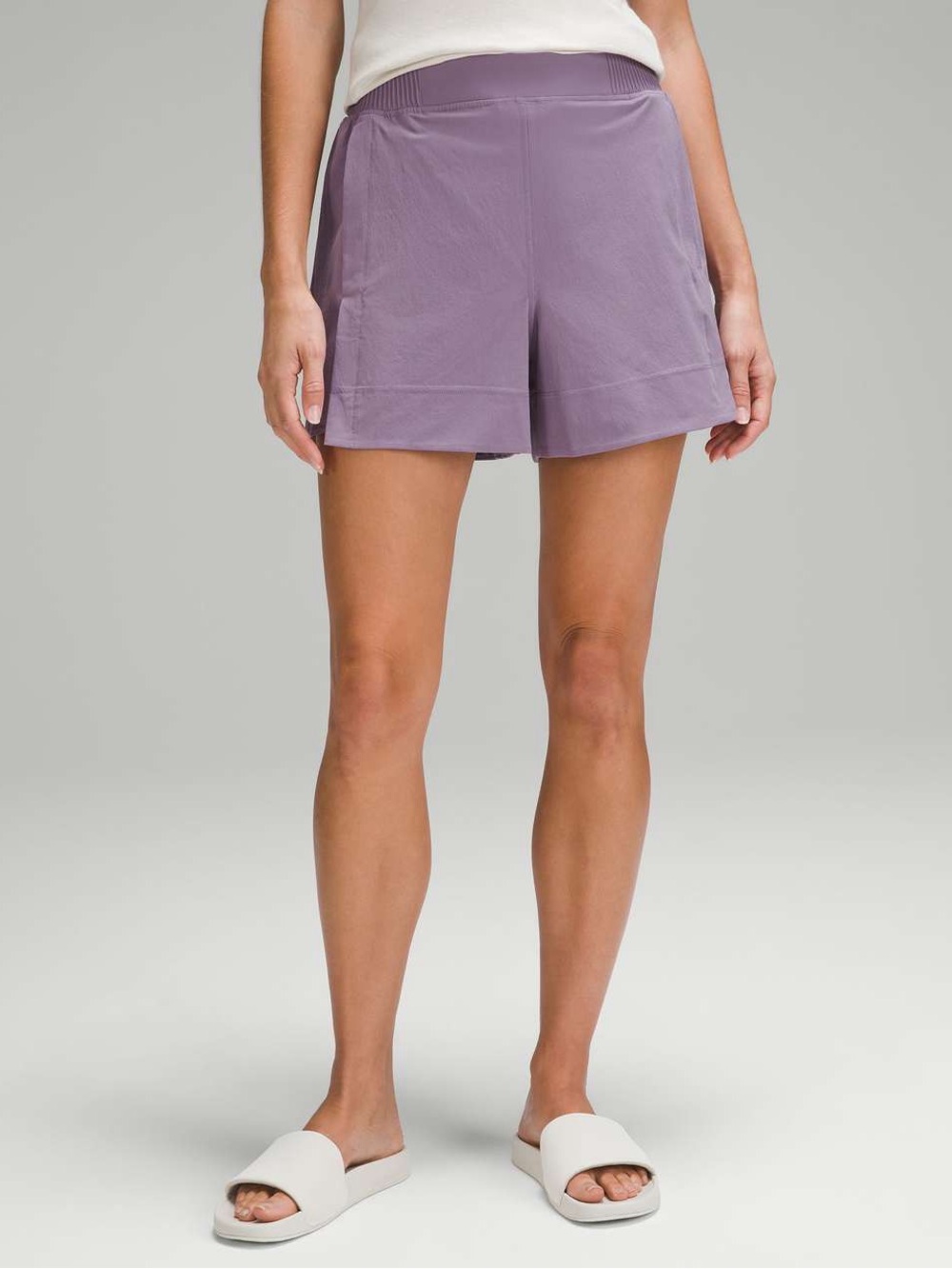 💜 Lululemon Stretch Woven Relaxed Fit High Rise Shorts 4" Purple Ash Size XXS